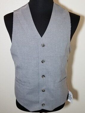 ASOS Design Mens Vest Size 38 Reg Gray Business Wedding Church Party Formal NWOT